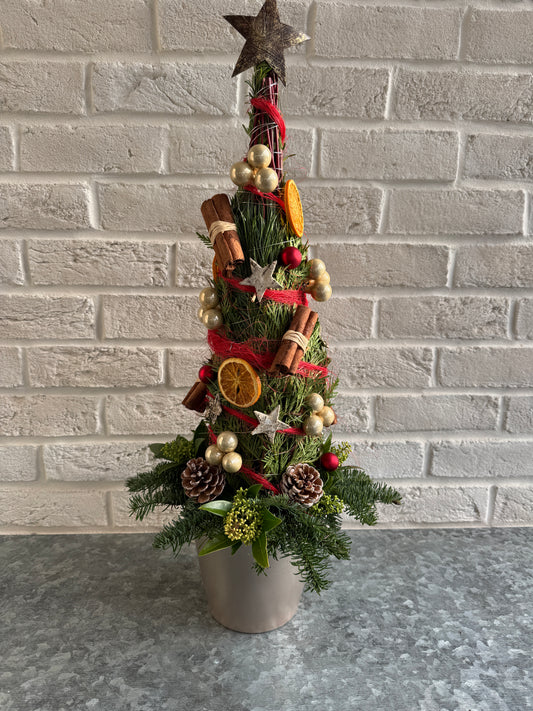 Natural Christmas Tree Arrangement