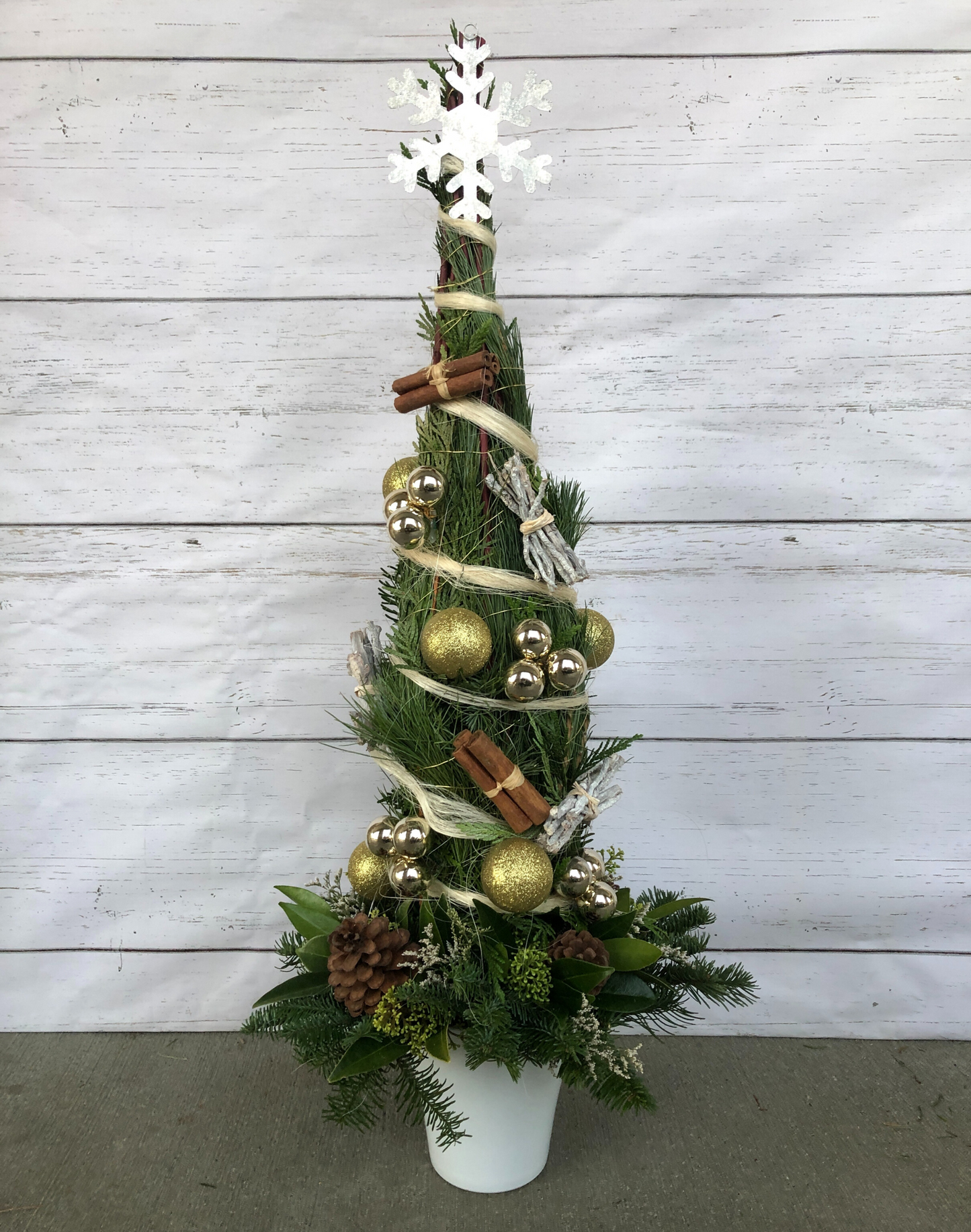 Natural Christmas Tree Arrangement